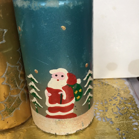 Set of three large Christmas votive candles - Picture 4 of 4
